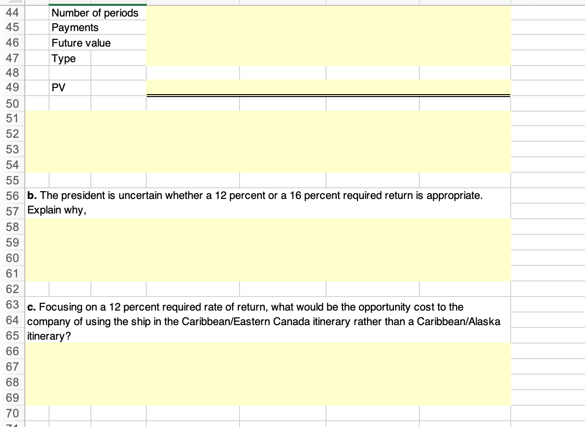 A B C D E E G 1 2 | National Cruise Line, Inc. is