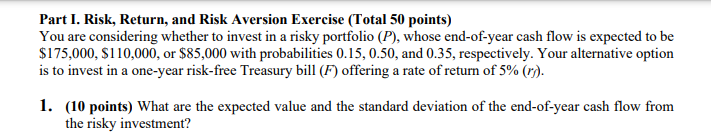 Part 1. Risk... Return, and Risk Aversion