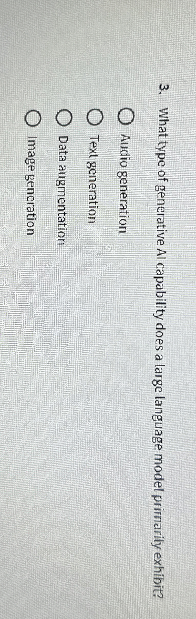 What type of generative AI capability does a