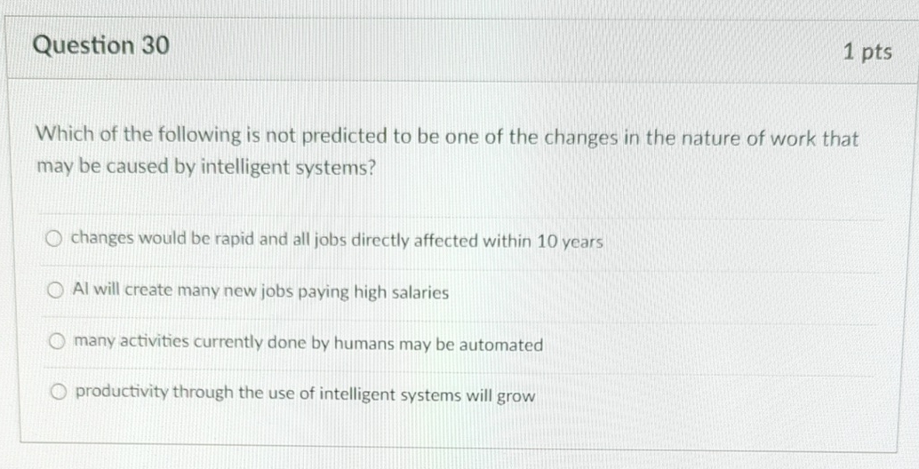 Question 3 0 1 pts Which of the following is not
