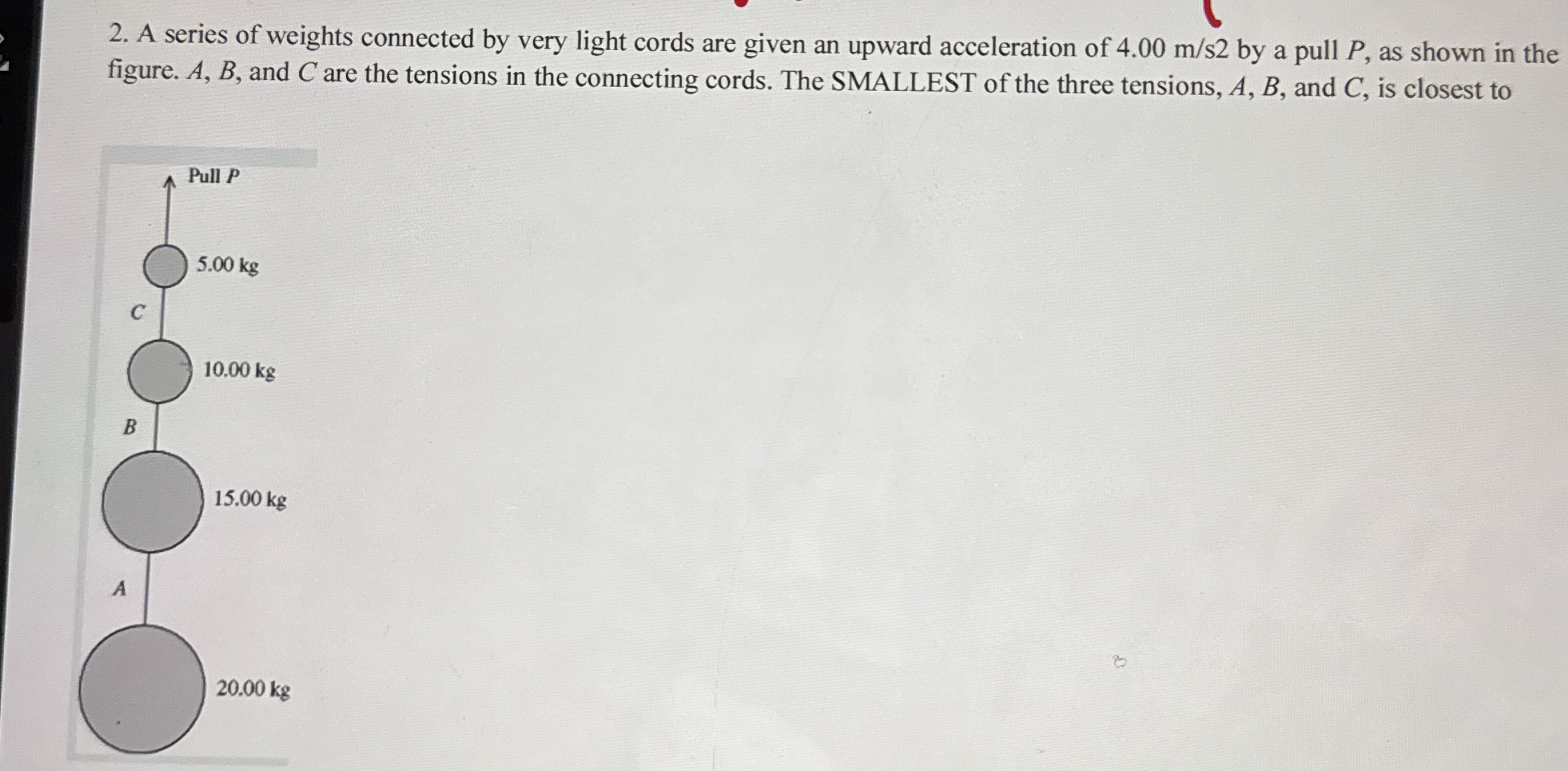 Two forces act on a 5 5 - k g object. One force