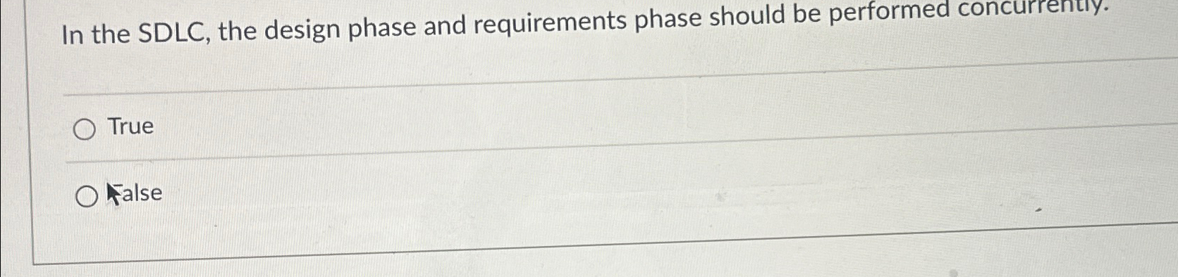 In the SDLC , the design phase and requirements
