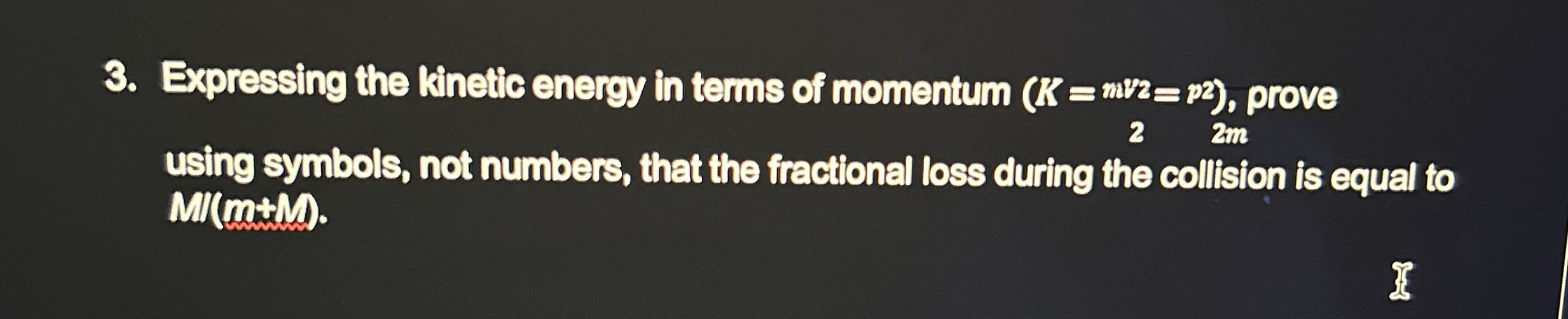using symbols, not numbers, that the fractional