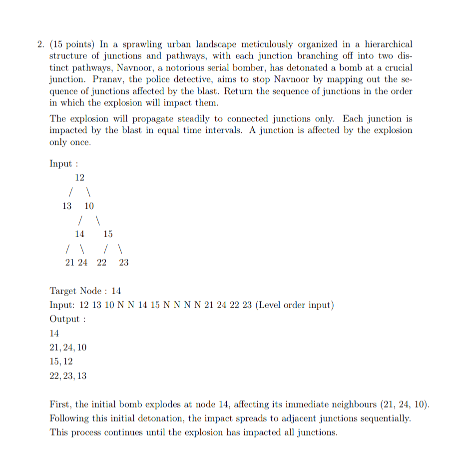 ( 1 5 points ) In a sprawling urban landscape