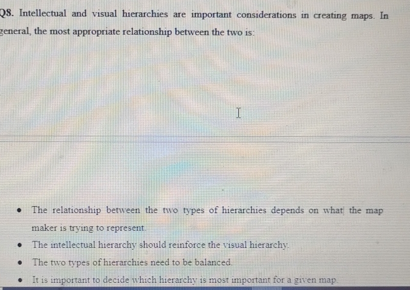 Q 3 . Intellectual and visual hierarchies are