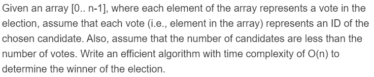 Given an array [ 0 . . n - 1 , where each element