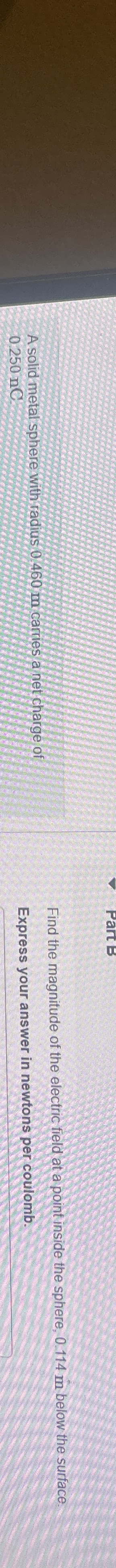 A solid metal sphere with radius 0 . 4 6 0 m