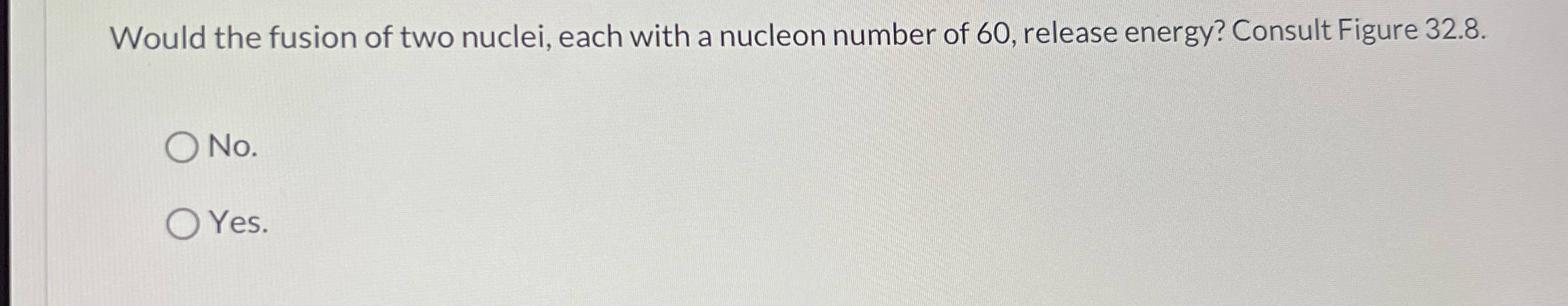 Would the fusion of two nuclei, each with a