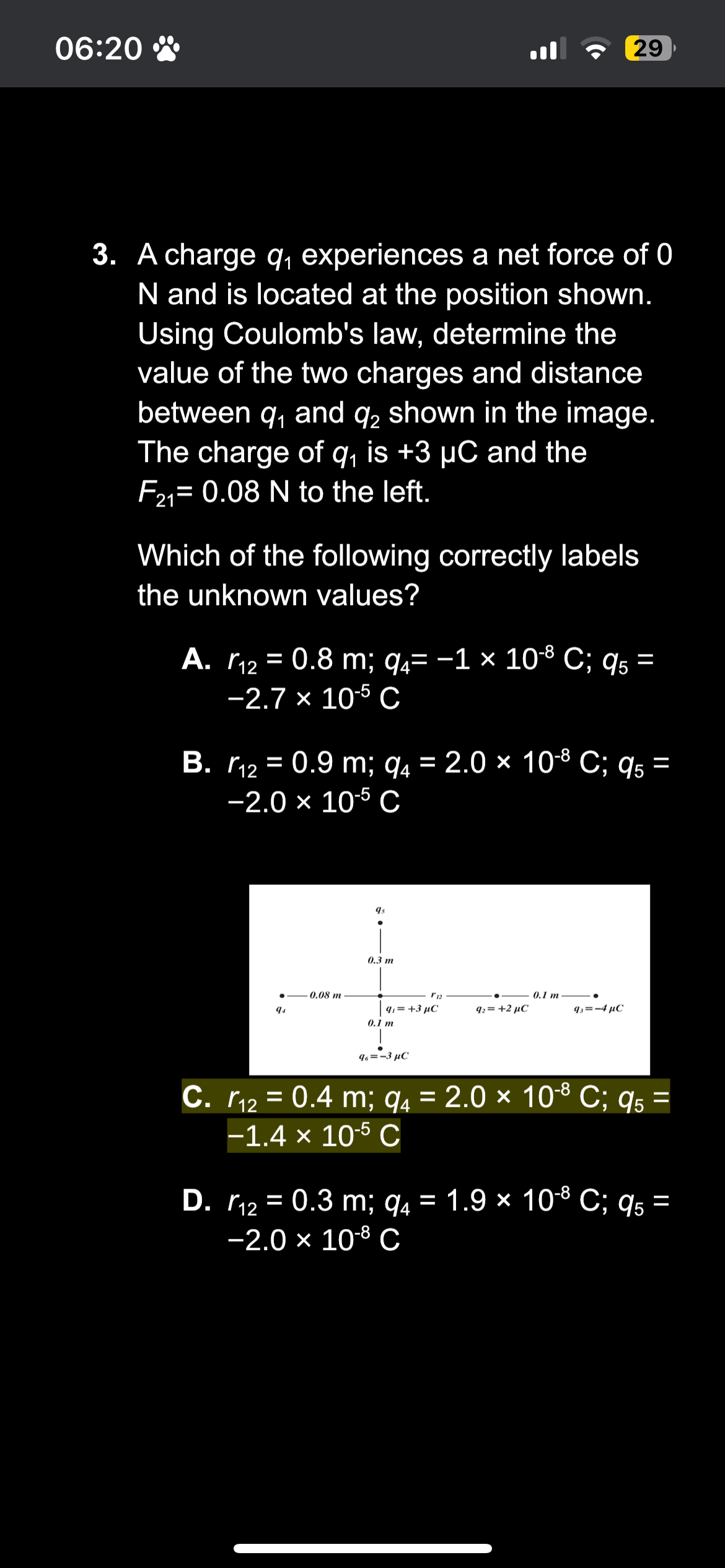 0 6 : 2 0 l 2 9 3 . A charge q 1 experiences a