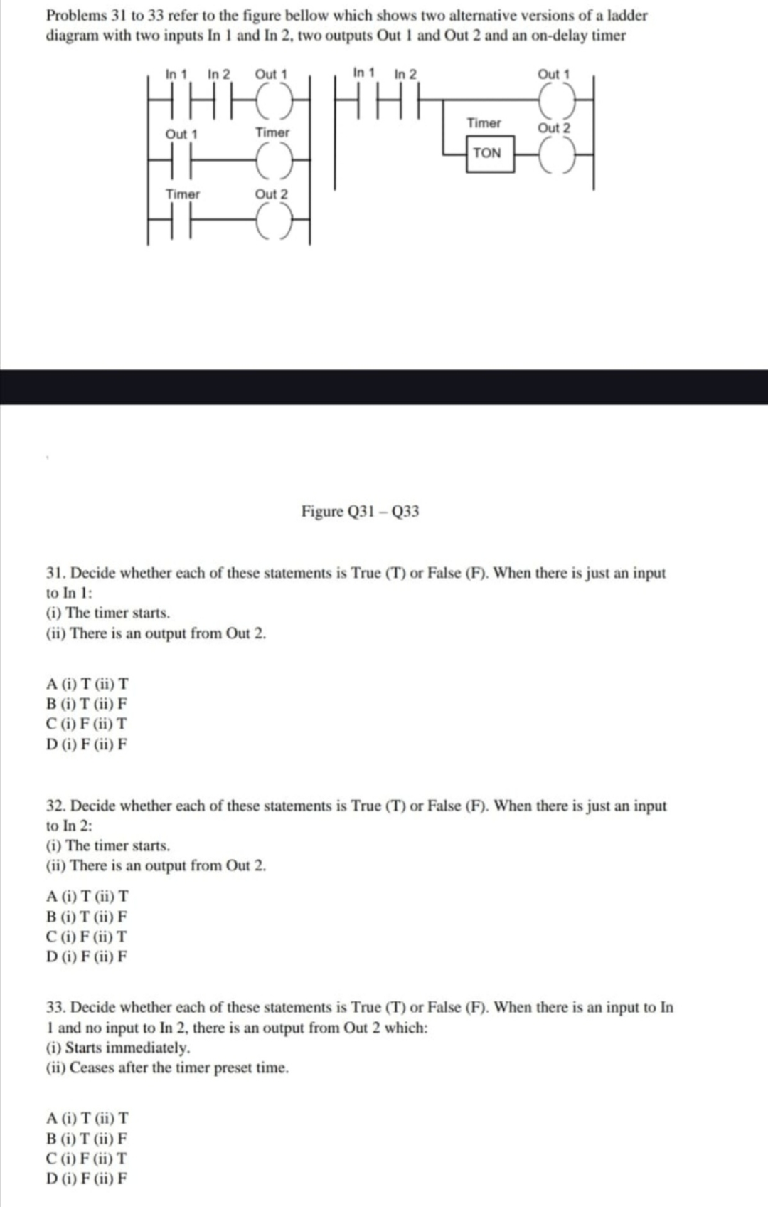 Problems 3 1 to 3 3 refer to the figure bellow