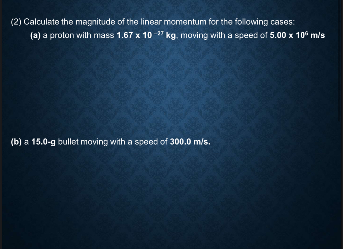 ( 2 ) Calculate the magnitude of the linear