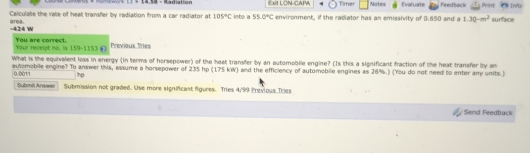 Exit LON - CAPA Timer Notes Evaluate Feedback