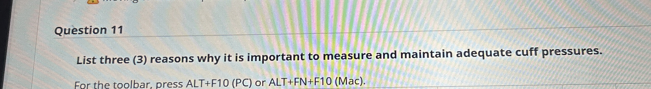 Question 1 1 List three ( 3 ) reasons why it is