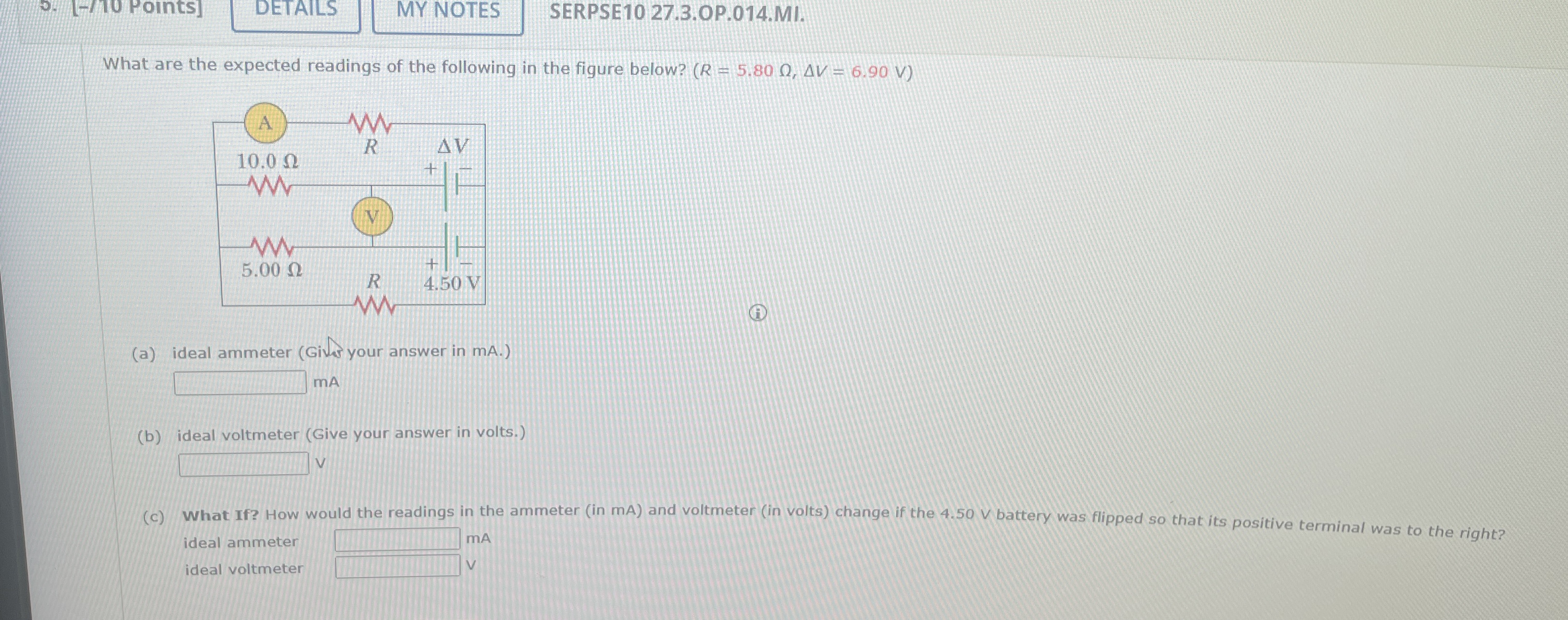 [ - - 1 0 points ] MY NOTES SERPSE 1 0 2 7 . 3 .