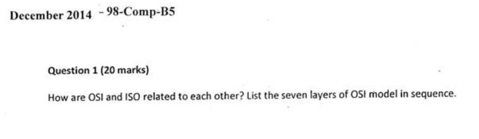December 2 0 1 4 - 9 8 - Comp - B 5 Question 1 (