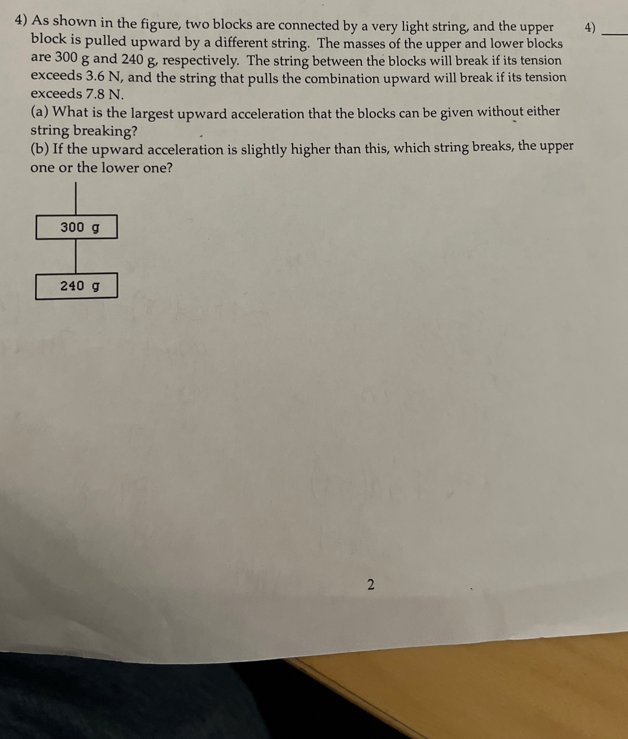 As shown in the figure, two blocks are connected