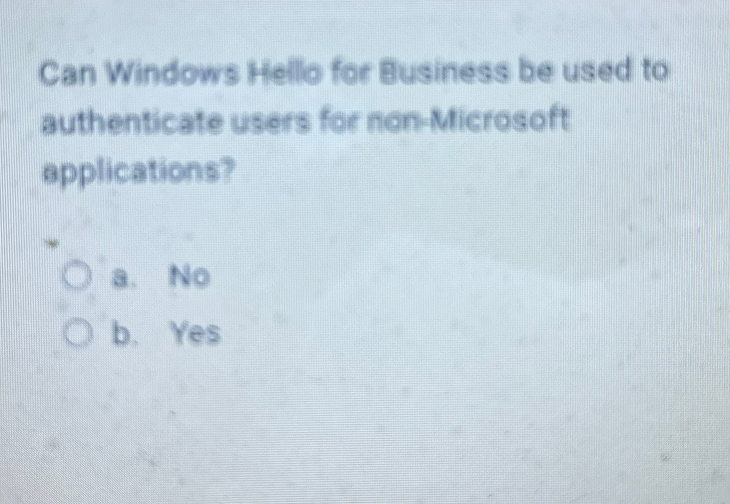 Can Windows Hello for Business be used to