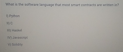 What is the software language that most smart