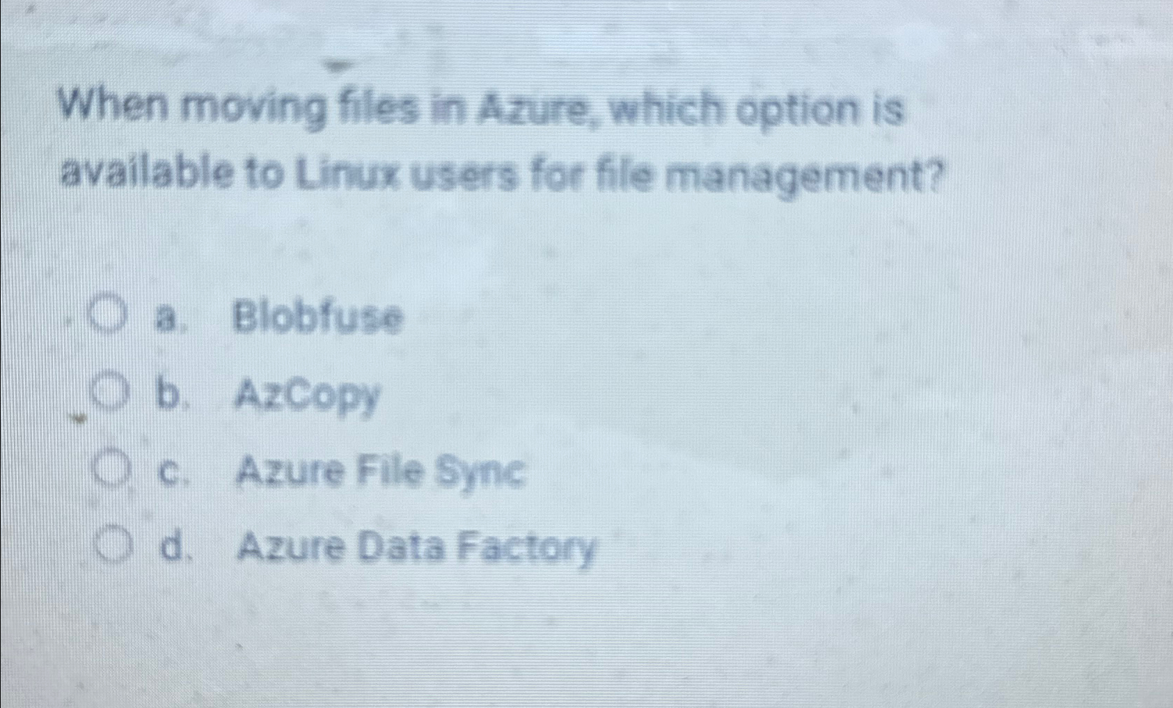 When moving files in Azure, which option is