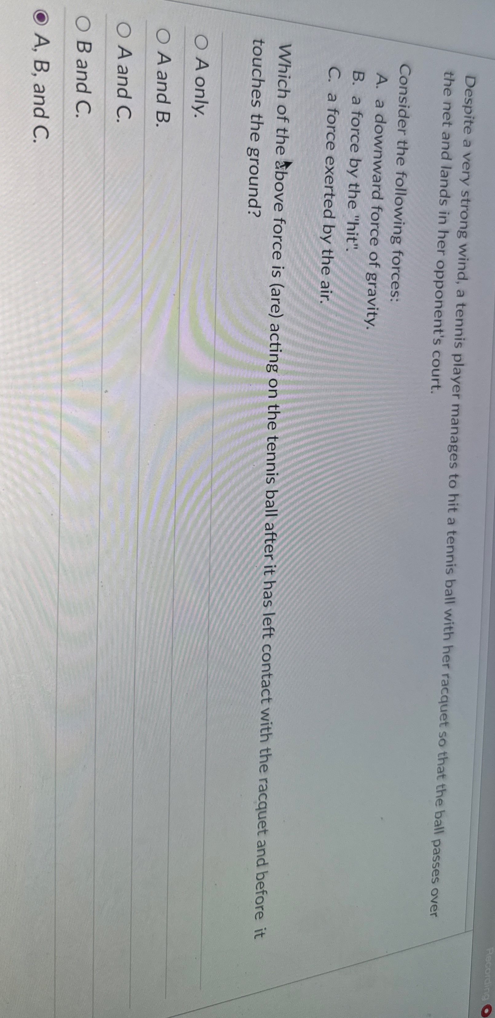 Resercil Despite a very strong wind, a tennis