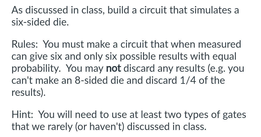 Unidentifiedbuild a circuit that simulates a six