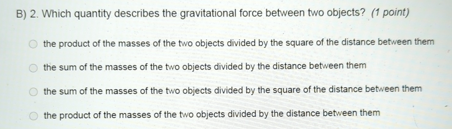 B ) 2 . Which quantity describes the