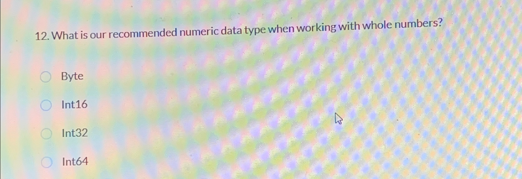 What is our recommended numeric data type when