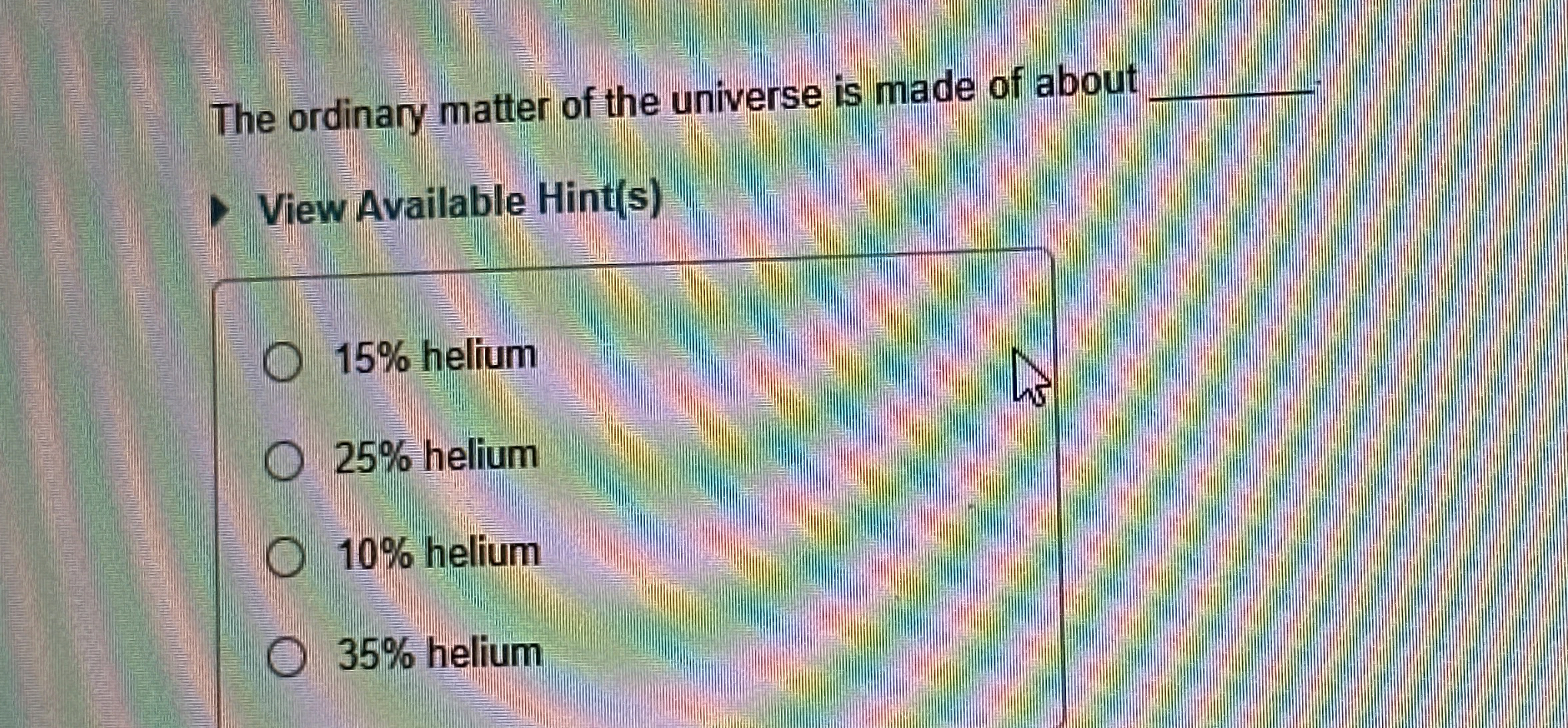 The ordinary matter of the universe is made of