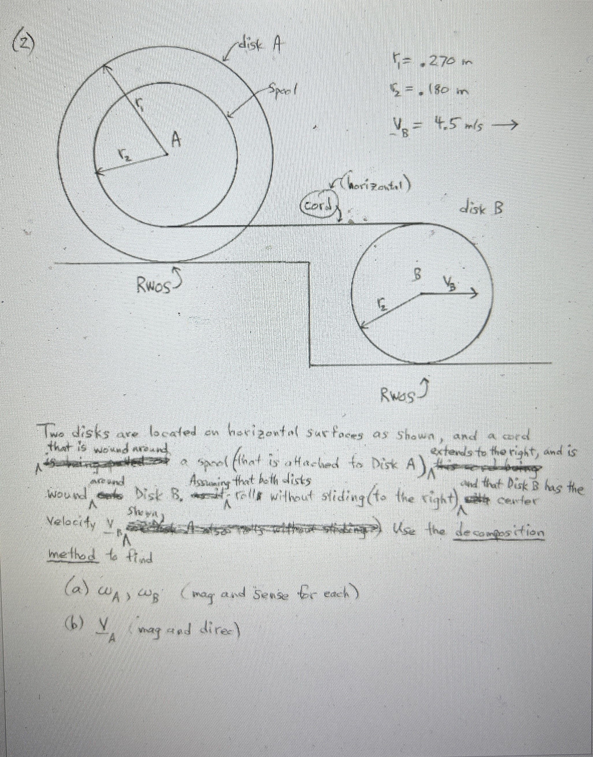 ( 2 ) Two disks are located...