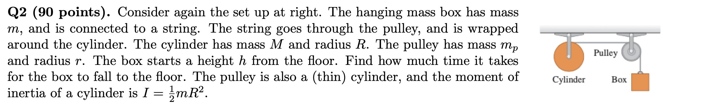 Q 2 ( 9 0 points ) . Consider again the set up at