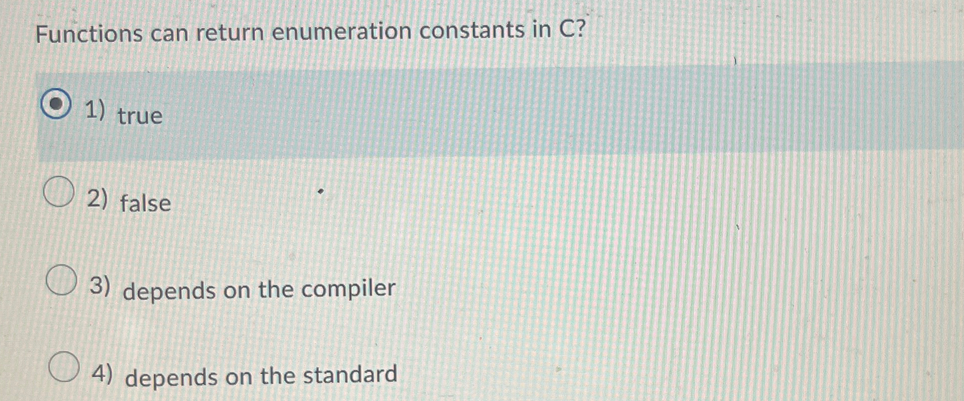 Functions can return enumeration constants in C ?