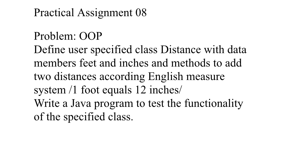Practical Assignment 0 8 Problem: OOP Define user