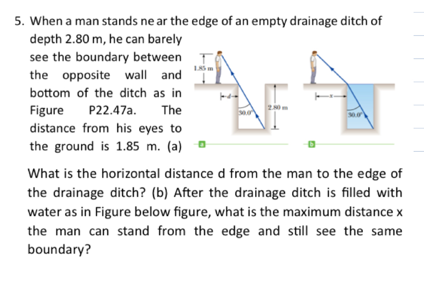 When a man stands ne ar the edge of an empty