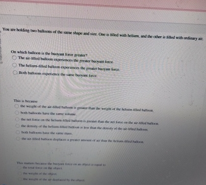 You are holding two hallons of the same shape and