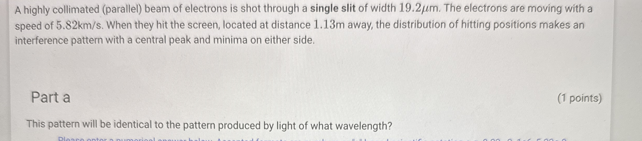 A highly collimated ( parallel ) beam of