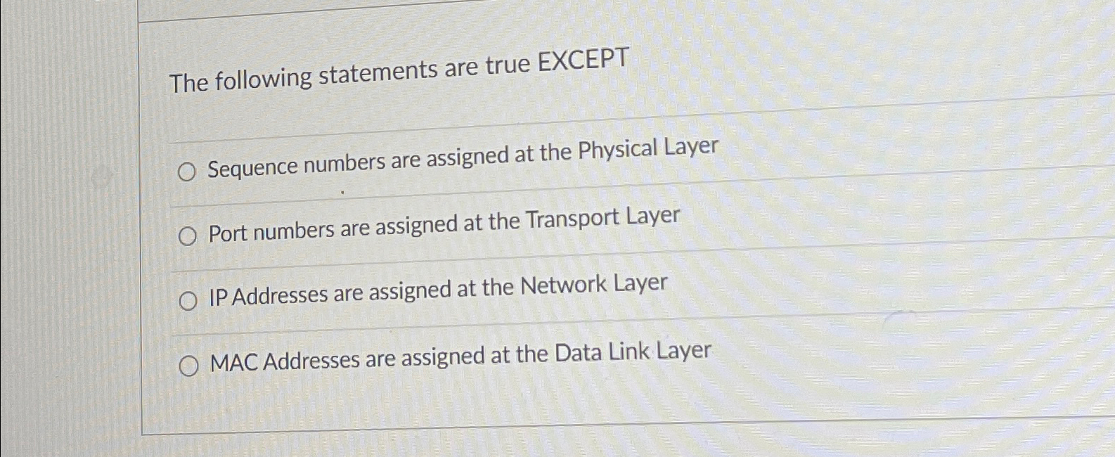 The following statements are true EXCEPT Sequence