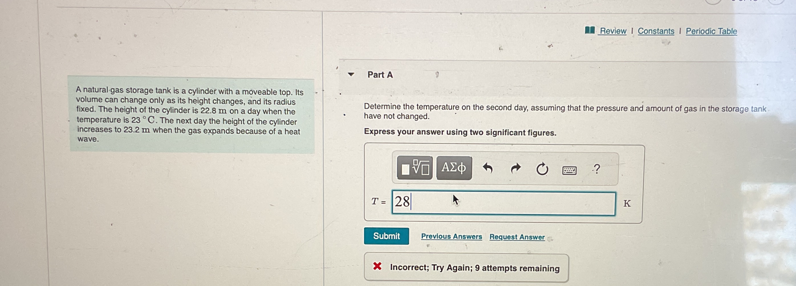 Review Constants Periodic Table Part A ! A