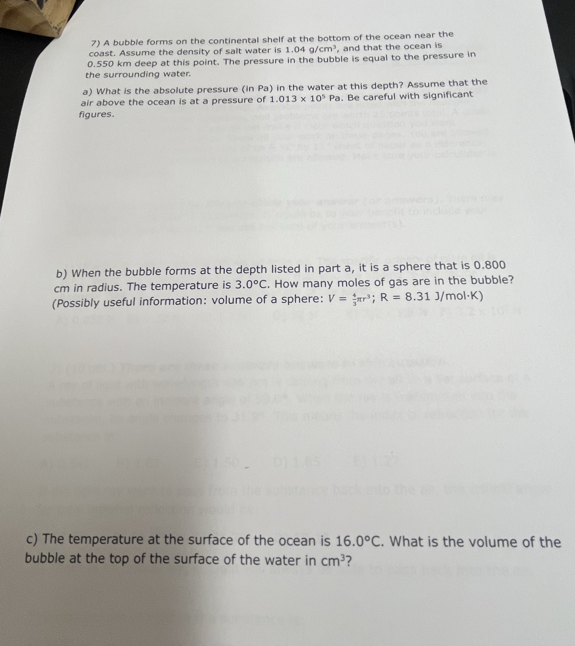 A bubble forms on the continental shelf at the