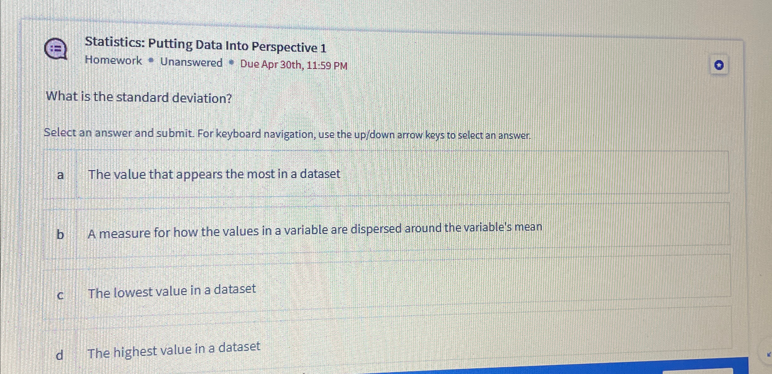 Statistics: Putting Data Into Perspective 1
