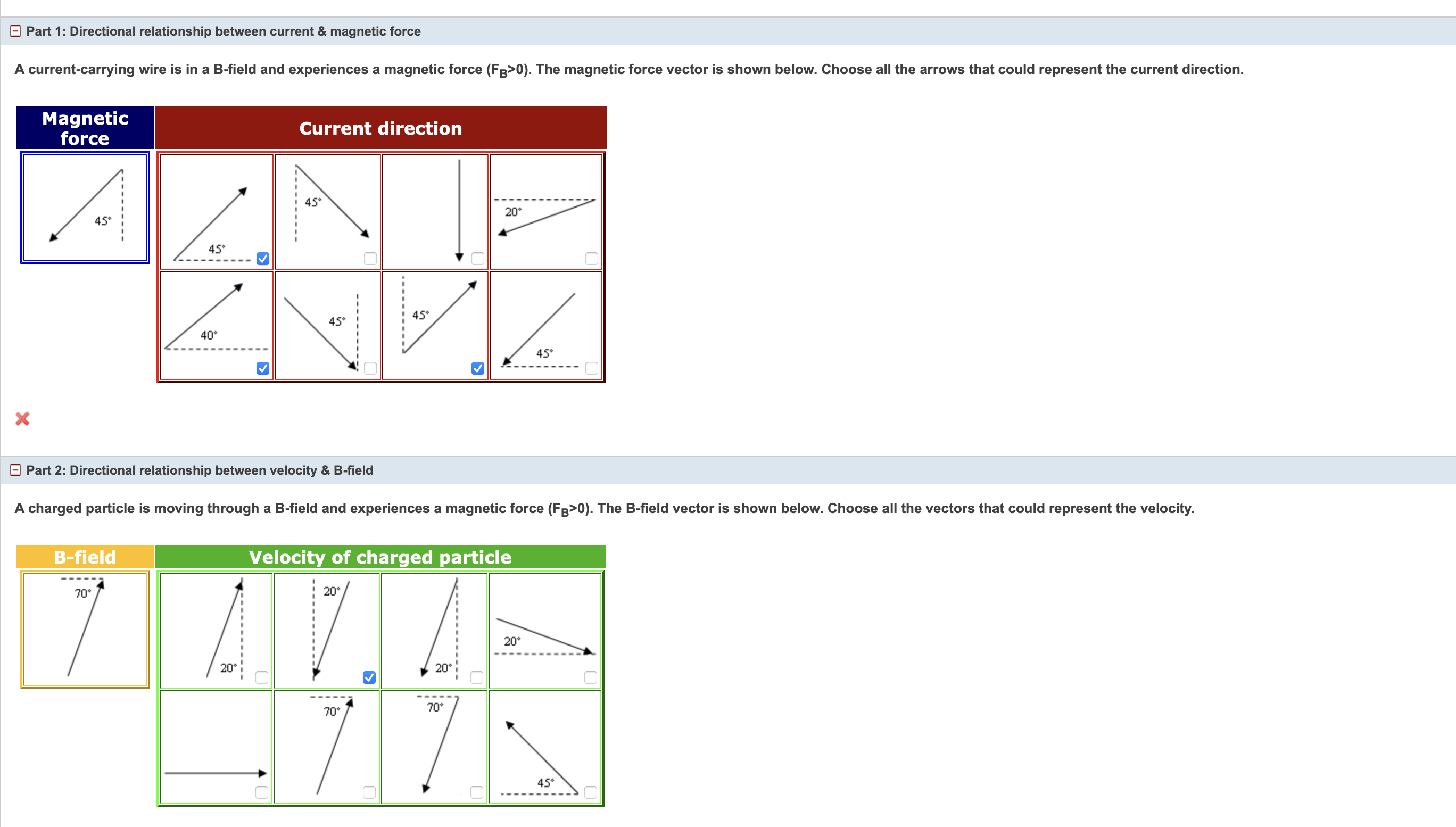 Part 1 : Directional relationship between current
