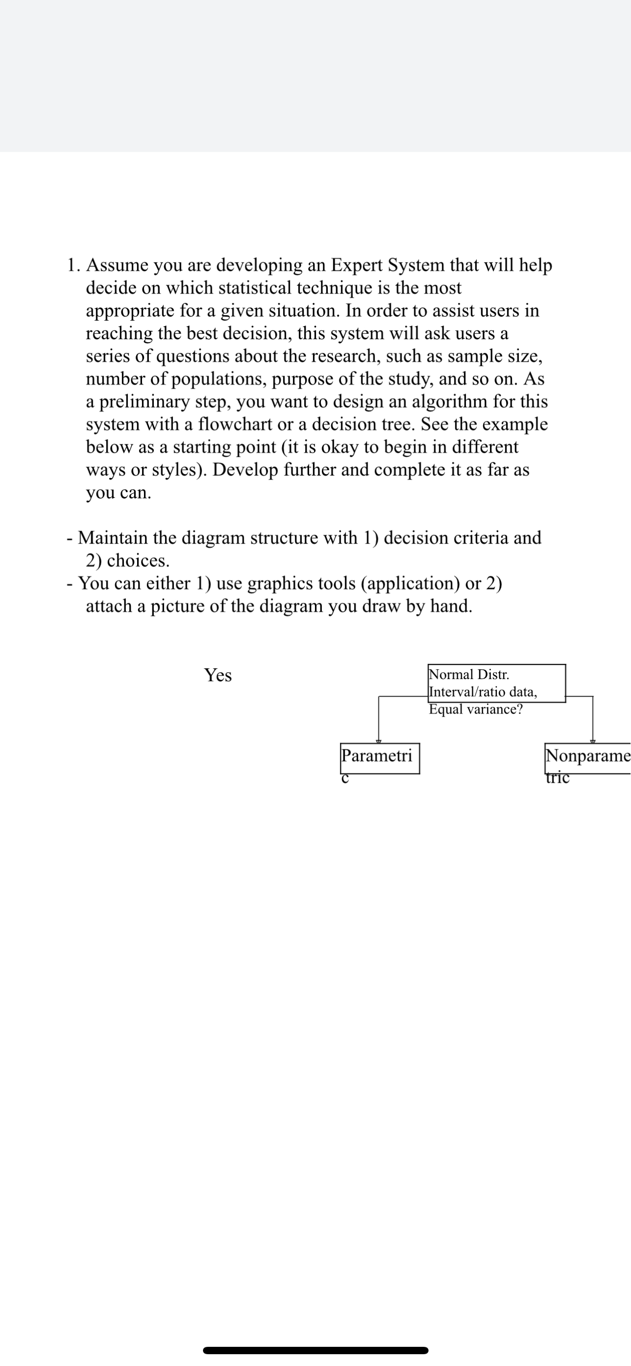 Assume you are developing an Expert System that