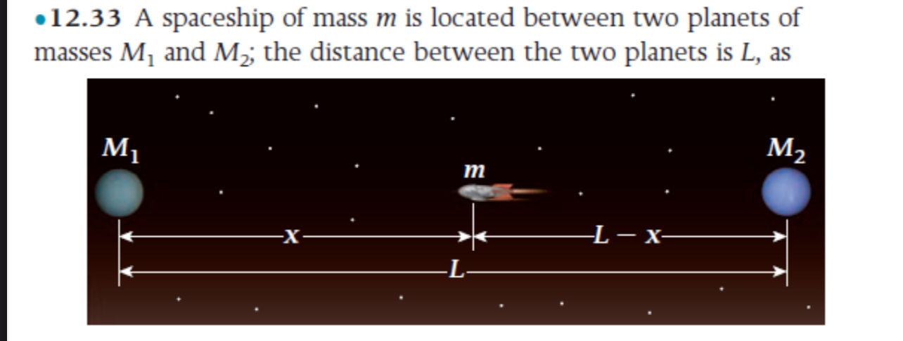 1 2 . 3 3 A spaceship of mass m is located