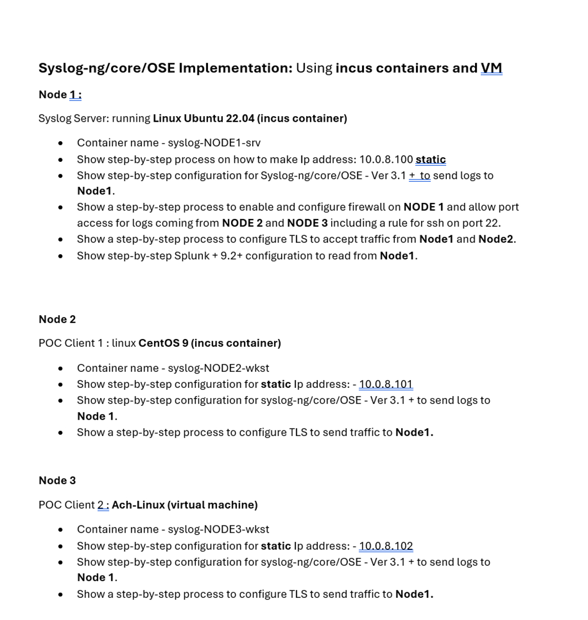 Syslog - ng / core / OSE Implementation: Using