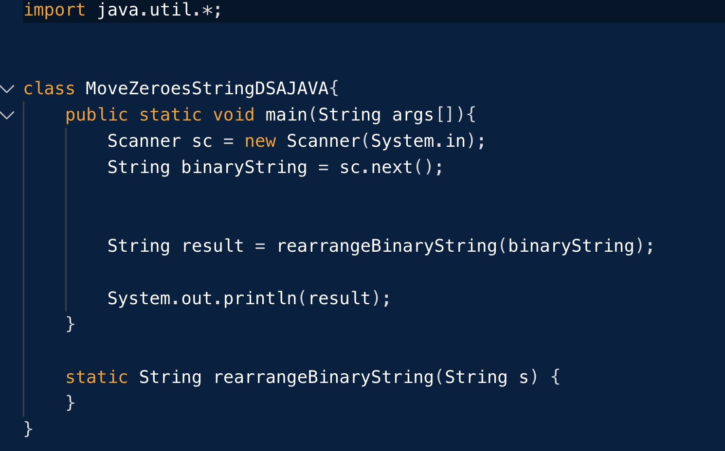 Problem Description You are given a binary string