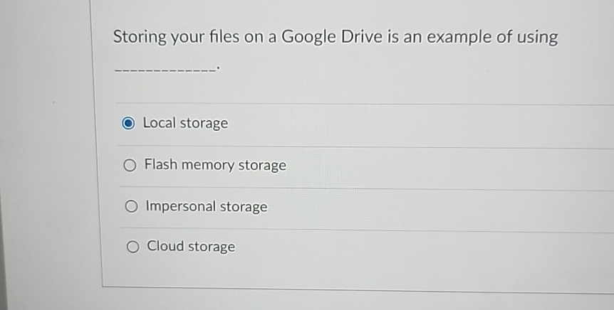 Storing your files on a Google Drive is an
