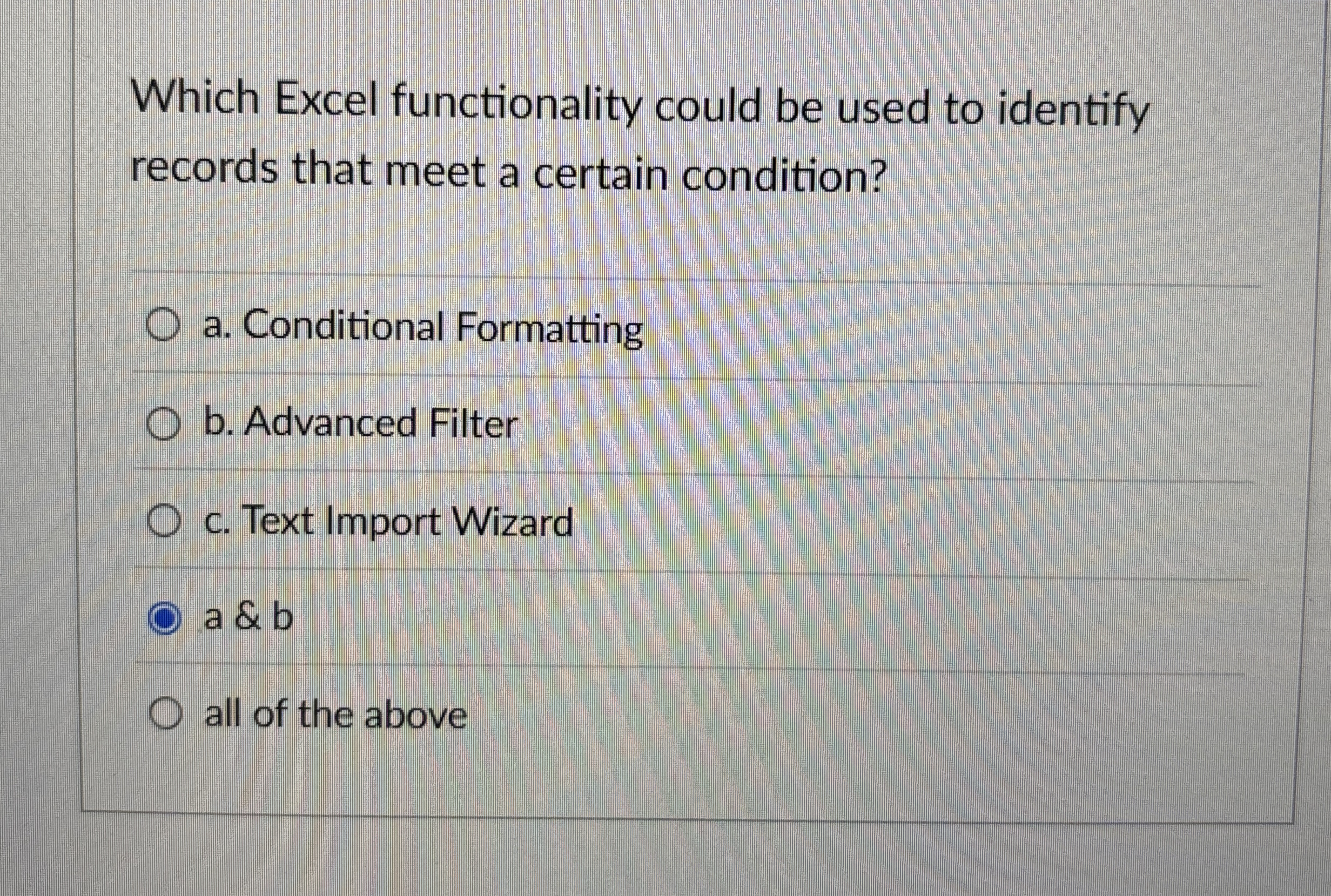 Which Excel functionality could be used to