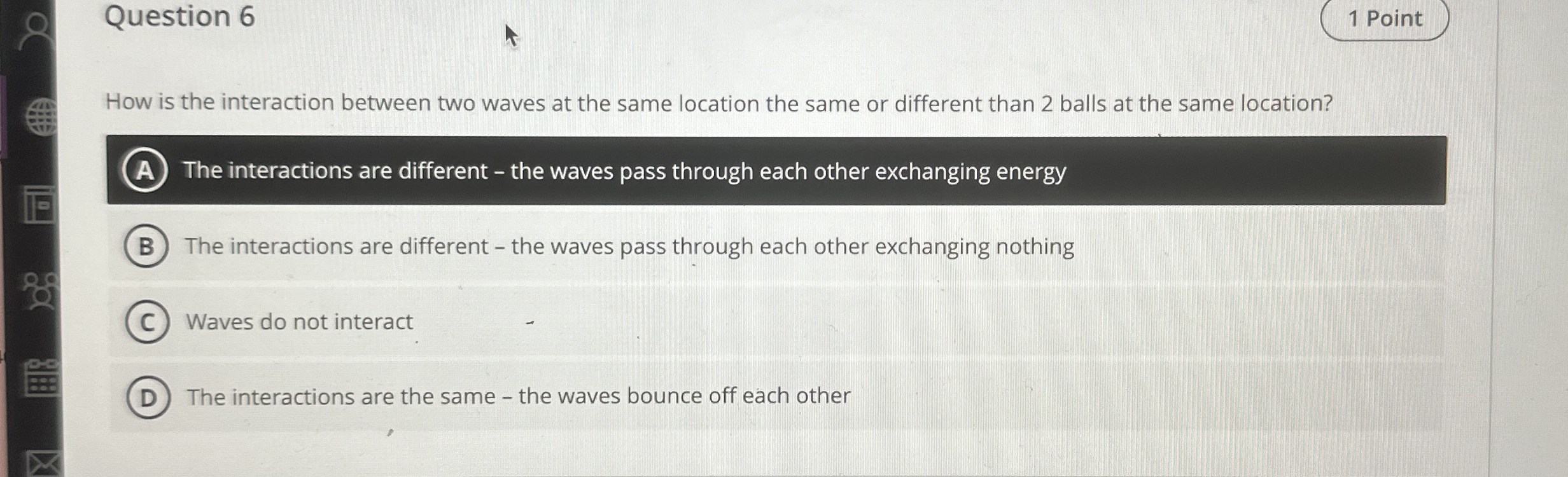 Question 6 How is the interaction between two