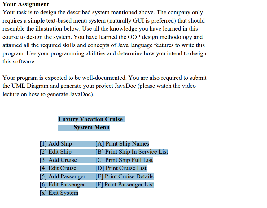 Question in computer scienceee Your Assignment