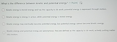 What is the difference between kinetic and