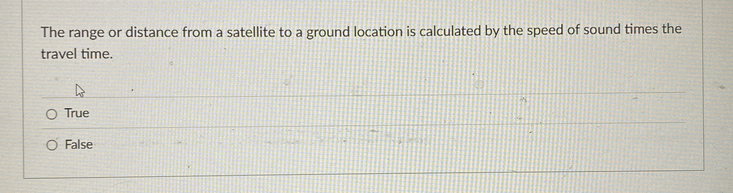 The range or distance from a satellite to a